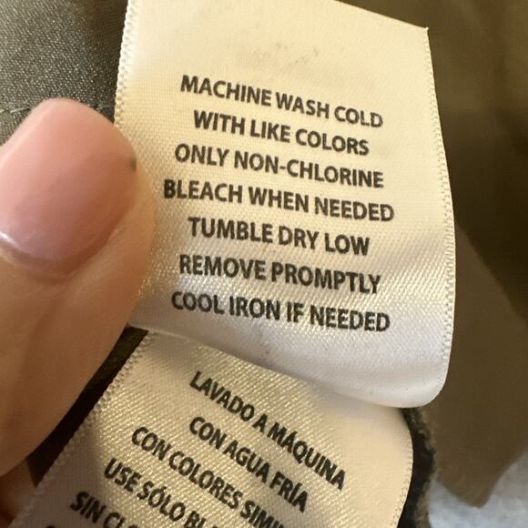 Cleo + Wolf Women's Faux Button VNeck Tank Top Olive Green Festival Flowy Size L - Picture 8 of 10